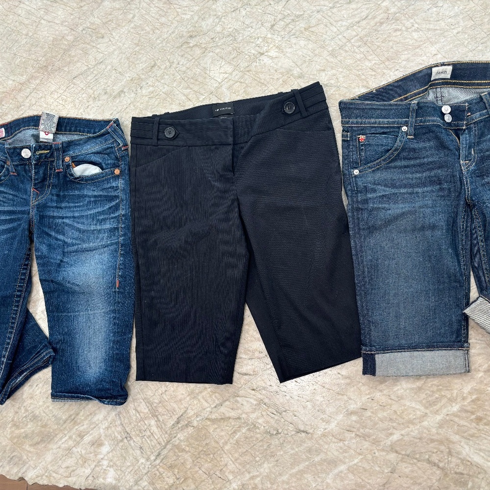 knee length jeans/pants